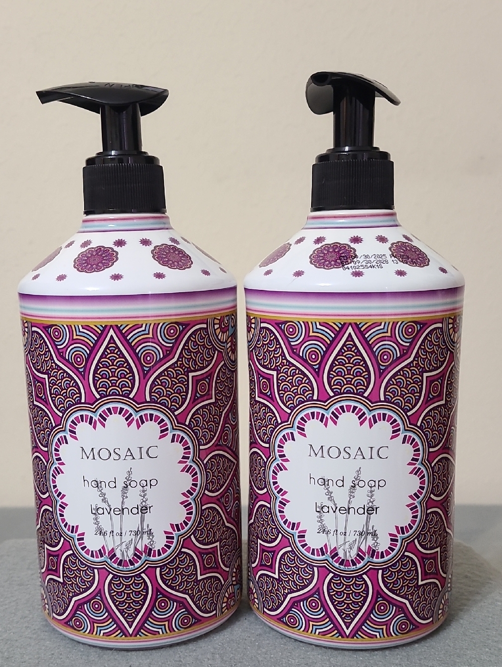 Mosaic Lavender Liquid Hand Soap 24.6 oz each Set of 2 - NEW